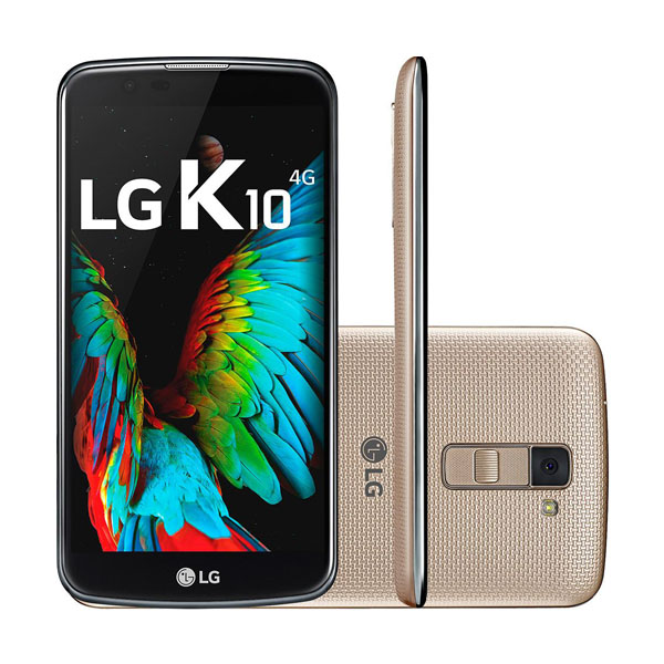 Smartphone LG K10 Dourado com TV